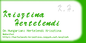 krisztina hertelendi business card